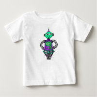 Arnie robot, purple and green