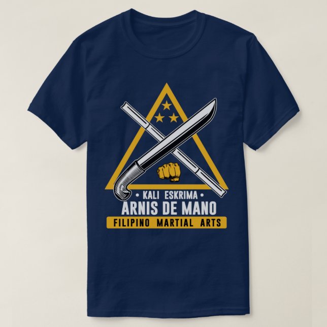 Arnis De Mano Kali Eskrima Filipino Martial Art  T-Shirt (Design Front)