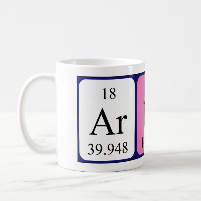 Arno periodic table name mug (Left)
