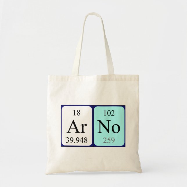 Arno periodic table name tote bag (Front)