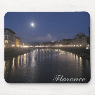 Arno River at Night Mouse Mat