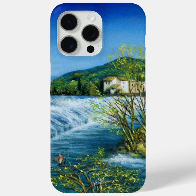 ARNO RIVER AT ROVEZZANO Florence Tuscany Landscape Case-Mate iPhone Case (Back)
