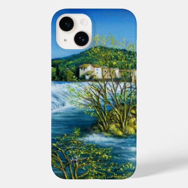 ARNO RIVER AT ROVEZZANO Florence Tuscany Landscape Case-Mate iPhone Case (Back)