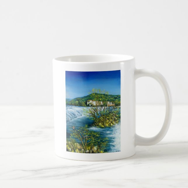 ARNO RIVER AT ROVEZZANO Florence Tuscany Landscape Coffee Mug (Right)