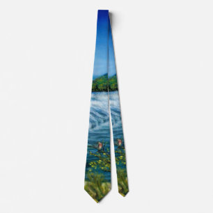 ARNO RIVER AT ROVEZZANO Florence Tuscany Landscape Tie