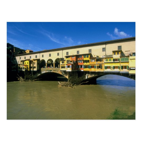 Arno River, flooded, Florence, Italy Postcard