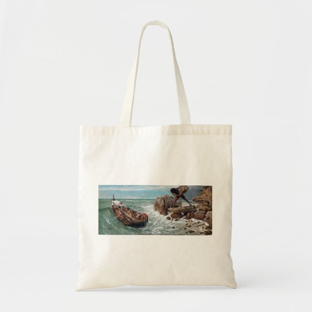 Arnold Böcklin Odysseus and Polyphemus Tote Bag (Front)