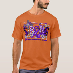 Arnold Chiari Malformation Awareness cross ribbon T-Shirt
