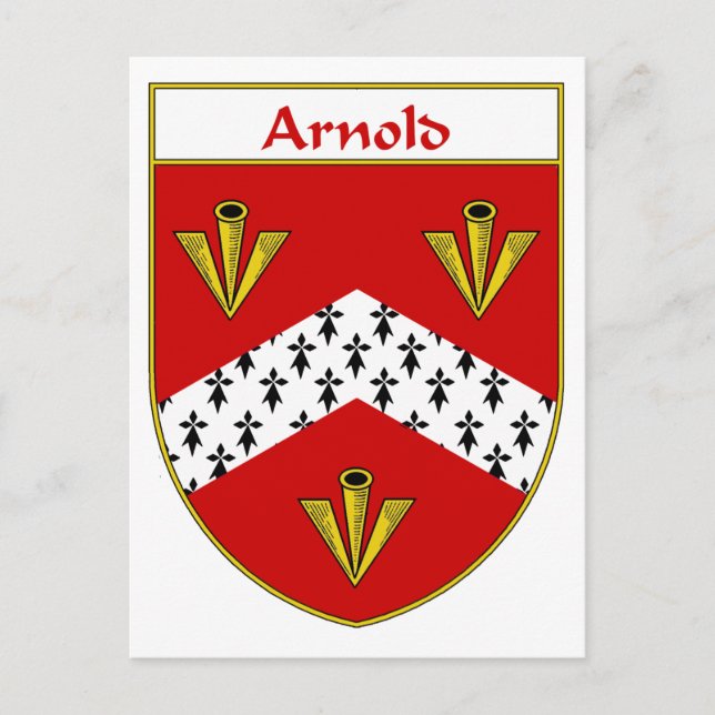 Arnold Coat of Arms/Family Crest Postcard (Front)