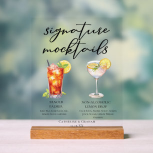 Arnold Palmer Lemon Drop Signature Mocktails Acrylic Sign