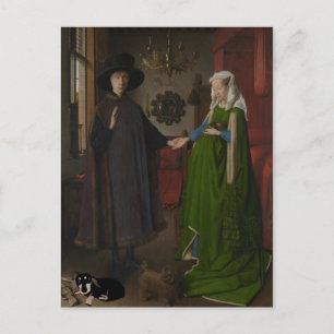 Arnolfini with Dachshund - National Gallery Postcard