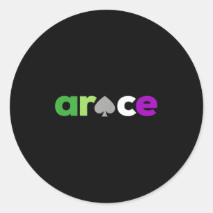Aro Ace Pride Spade, Lgbt Aroace, Lgbtq Aromantic Classic Round Sticker