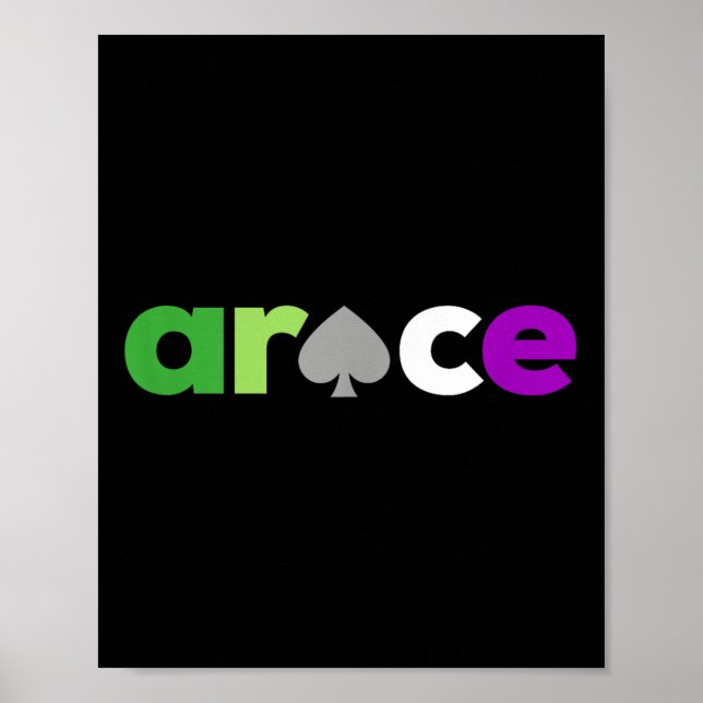 Aro Ace Pride Spade, Lgbt Aroace, Lgbtq Aromantic  Poster (Front)