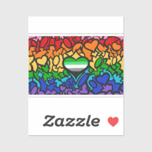 Aro Heart 8-Sripe Rainbow Pride Squiggle