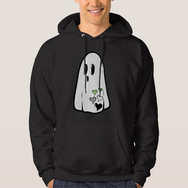 Aro Pride Ghost Hoodie (Front)