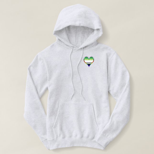 Aro Pride Heart Hoodie (Design Front)