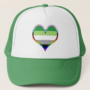 Aro Pride Heart Trucker Hat