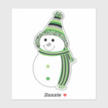 Aro Pride Snowman Snowperson Green Grey White Blac<br><div class="desc">Celebrate the season with this adorable snowperson dressed in the aro (aromantic) pride flag colours of black, grey, light green, dark green, and white. Whether you celebrate Christmas, Hanukkah, Kwaanza, winter solstice, or just the beauty of the snow, let this sweet smile remind you to embrace the joy of who...</div>