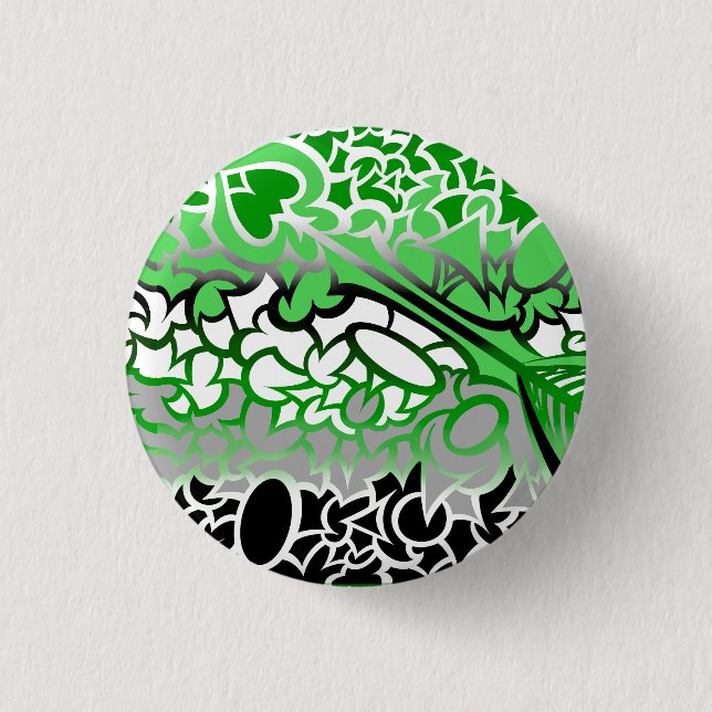 Aro Pride Squiggles 3 Cm Round Badge (Front)