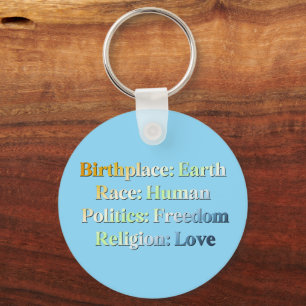 AroAce Agender Pride - Birthplace: Earth... Key Ring