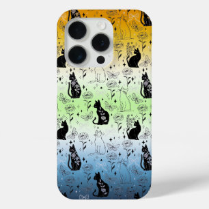 AroAce Agender Pride Black Cat - Mystical Witchy iPhone 15 Pro Case
