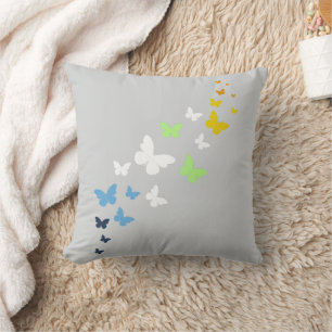 AroAce Agender Pride Butterfly Trail Cushion