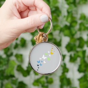 AroAce Agender Pride Butterfly Trail Key Ring