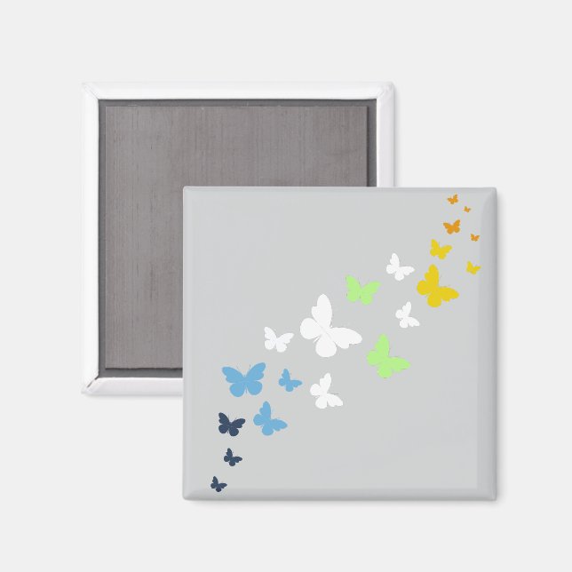 AroAce Agender Pride Butterfly Trail  Magnet (Front/Back)