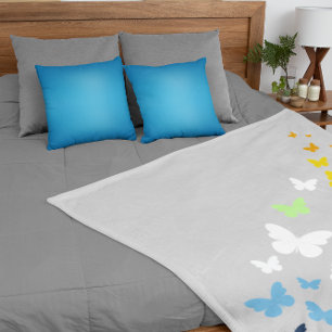 AroAce Agender Pride Butterfly Trail Sherpa Blanket