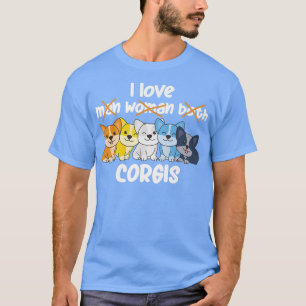 Aroace Flag Pride Lgbtq Dog Cute Aroace Corgi34 T-Shirt