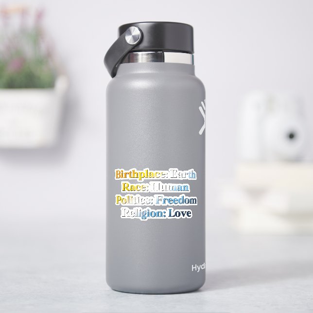 AroAce Pride - Birthplace: Earth. Race: Human (HydroFlask)