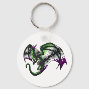 AroAce Pride Dragon Key Ring