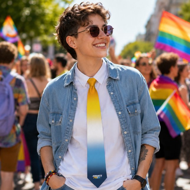 AroAce Pride Flag Colours Tie (Creator Uploaded)
