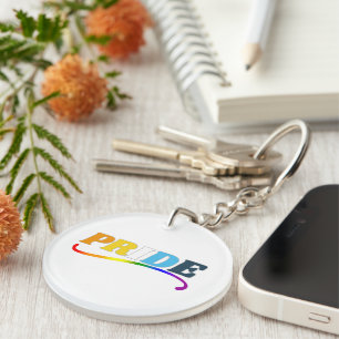AroAce Pride - Rainbow Swoosh Key Ring
