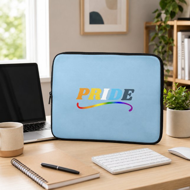 AroAce Pride - Rainbow Swoosh Laptop Sleeve (Creator Uploaded)