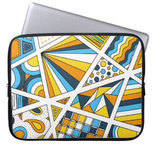 AroAce Pride Zen Doodle Sunset Flag Modern Art Laptop Sleeve