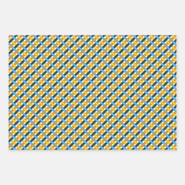 AroAce Sunset Pride Woven Seamless Pattern Wrapping Paper Sheet (Front)