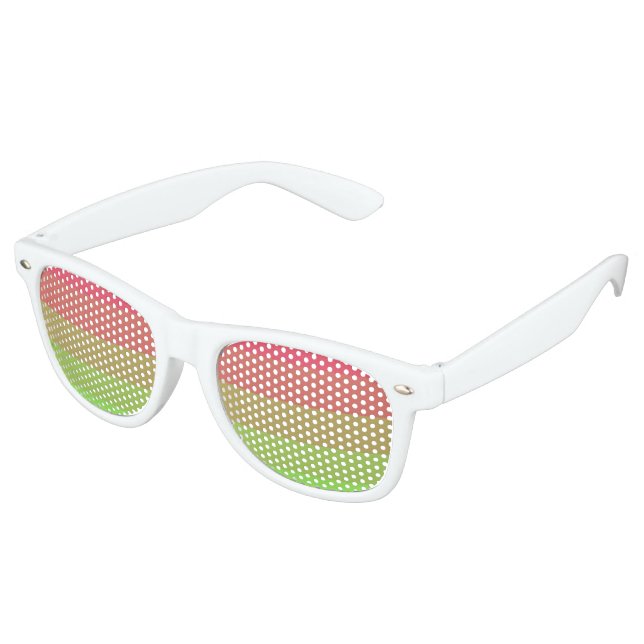 Aroflux Pride Flag Retro Sunglasses (Angled)