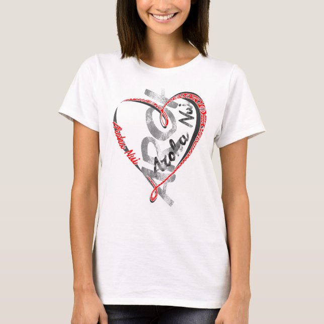 Aroha Nui - Deep love - white T-Shirt (Front)
