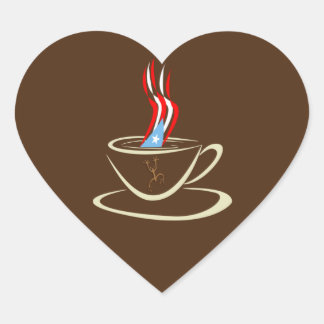 Aroma a Puerto Rico Coffee Mug Coqui  Heart Sticker