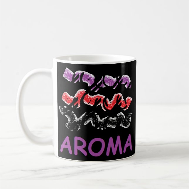 Aroma ah smell it and feel so good relaxing coffee mug (Left)