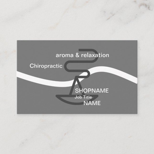 Aroma/Massage/Therapy/Chiropractic Business Card (Front)