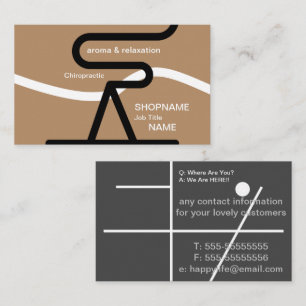 Aroma/Massage/Therapy/Chiropractic Business Card