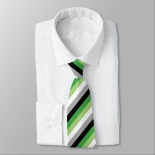 Aromantic Flag Neck Tie