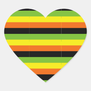 AROMANTIC FLAG PATTERN HEART STICKER