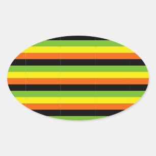 AROMANTIC FLAG PATTERN OVAL STICKER