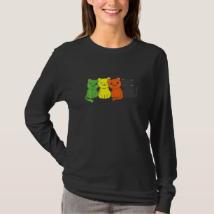 Aromantic Flag Pile Pride Lgbtq Cats Cute Aromanti T-Shirt
