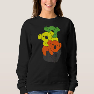 Aromantic Flag Pile Pride Lgbtq Koalas Cute Aroman Sweatshirt