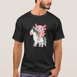 Aromantic Flag Pride Lgbtq Axolotl On Unicorn Prid T-Shirt