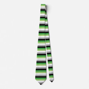 Aromantic Flag Striped Pride Tie